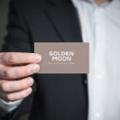 会社名の最小値 |モダン | |砂色 名刺