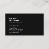 会社名の最小値 |黒のセリフフォント 名刺 (裏面)