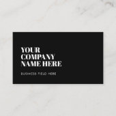 会社名の最小値 |黒のセリフフォント 名刺 (正面)
