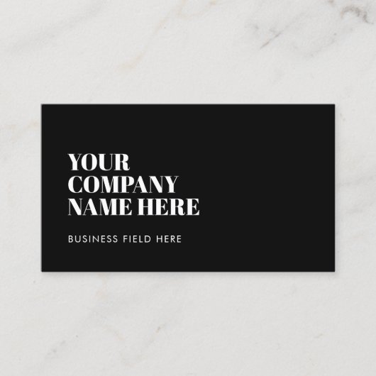 会社名の最小値 |黒のセリフフォント 名刺 (正面)