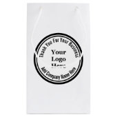 会社名の白黒ロゴ スモールペーパーバッグ (裏面)