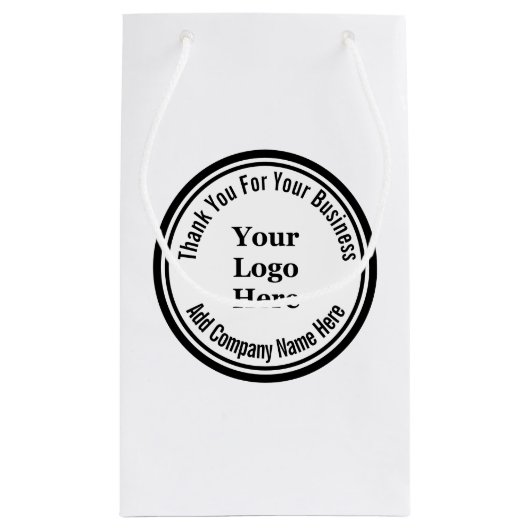 会社名の白黒ロゴ スモールペーパーバッグ (裏面)