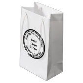 会社名の白黒ロゴ スモールペーパーバッグ (裏面アングル)