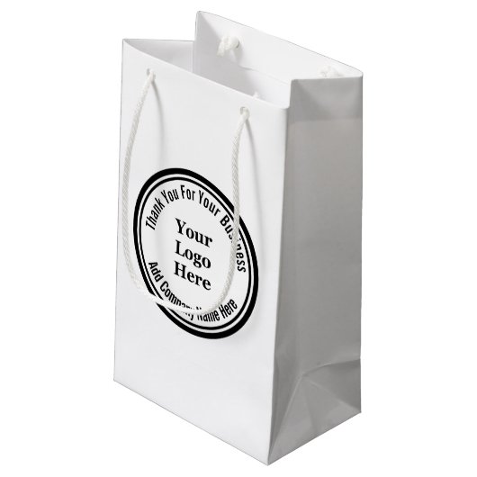 会社名の白黒ロゴ スモールペーパーバッグ (裏面アングル)