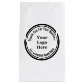 会社名の白黒ロゴ スモールペーパーバッグ (正面)