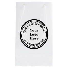 会社名の白黒ロゴ スモールペーパーバッグ