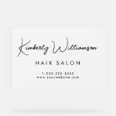 会社名の署名スタイリッシュスクリプトの停止 アクリルサイン (正面)