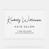 会社名の署名スタイリッシュスクリプトの停止 アクリルサイン (正面)