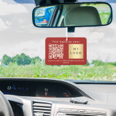 会社名の赤いロゴqrコード カーエアーフレッシュナー