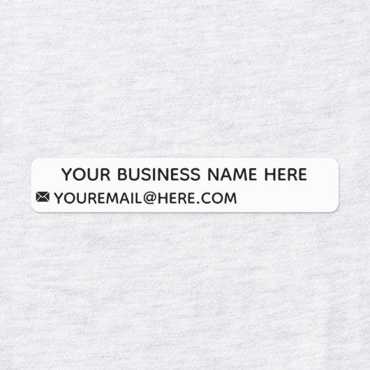 会社名の電子メール情報ラパーソナライズされたベル ラベル (デザイン1)