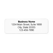 会社名の電話番号(白)差出人住所 ラベル (正面)