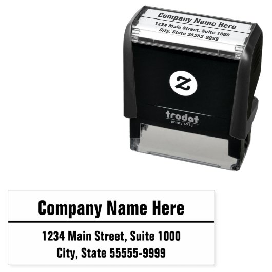 会社名はっきりしたフォントテンプレート差出人住所 セルフインキングスタンプ (インサイチュ)