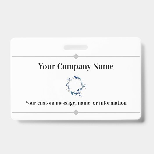 会社名または会社名とロゴプロフェッショナル バッジ (正面)