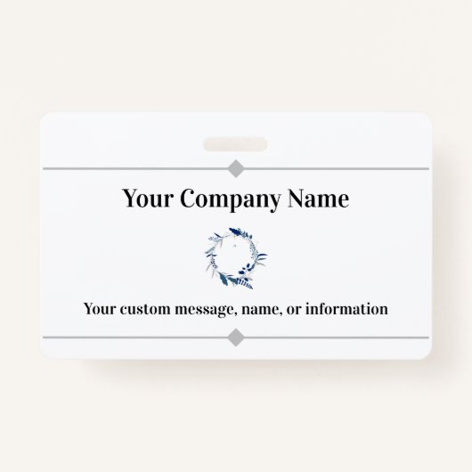 会社名または会社名とロゴプロフェッショナル バッジ (正面)