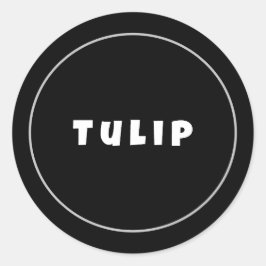 会社名を黒で表示する ラウンドシール