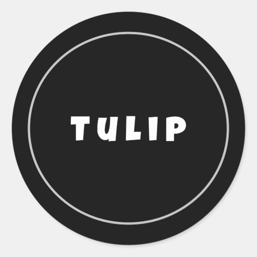 会社名を黒で表示する ラウンドシール (正面)