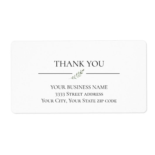 会社名アドレスエレガントシンプル製品 ラベル (正面)