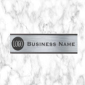 会社名オフィスのドアの看板Slvrルック サインプレート