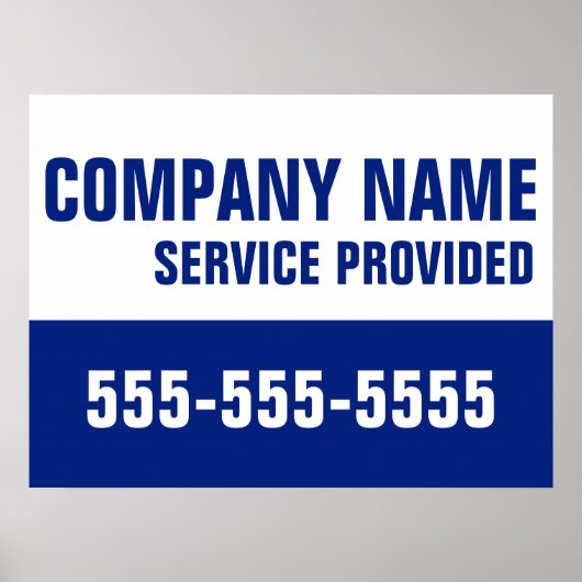 会社名サービス提供のカスタム電話番号 ポスター (正面)