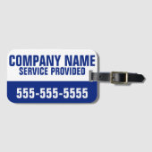 会社名サービス提供のカスタム電話番号 ラゲッジタグ (正面横)