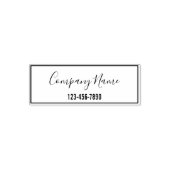 会社名スクリプトと電話番号テンプレート セルフインキングスタンプ (デザイン)