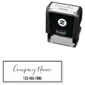 会社名スクリプトと電話番号テンプレート セルフインキングスタンプ (インサイチュ)