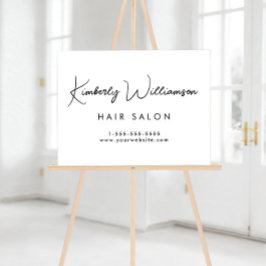 会社名スタイリッシュ署名スクリプト白 アクリルサイン