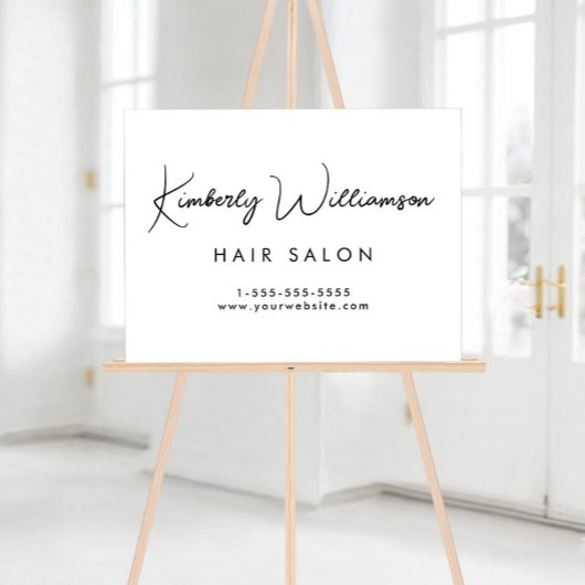 会社名スタイリッシュ署名スクリプト白 アクリルサイン