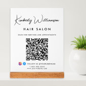 会社名スタイリッシュ署名スクリプトQRコード アクリルサイン