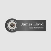 会社名タグ – ロゴ従業員名職業 名札 (正面)