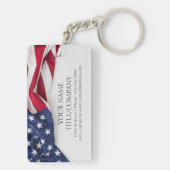 会社名ビジネスアメリカ国旗 キーホルダー (裏面)