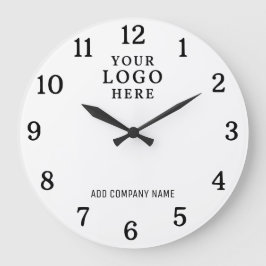 会社名ビジネスロゴブランド企業ののプロモーション ラージ壁時計