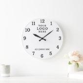 会社名ビジネスロゴブランド企業ののプロモーション ラージ壁時計 (ホーム)