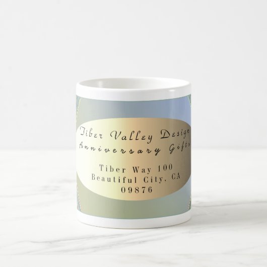 会社名フローラエンブレム コーヒーマグカップ (中央)