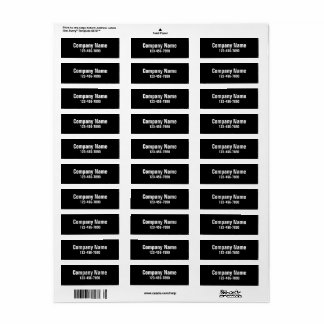 会社名ブラック電話番号製品ラベル ラベル