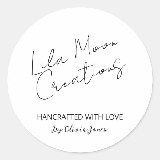 会社名ブランディング製品ラベル ラウンドシール (正面)