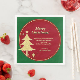 会社名メッセージレッド、金ゴールドクリスマスツリー