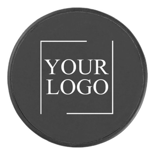 会社名ロゴの追加の会社プロフェッショナル文字 アイスホッケーパック (正面)