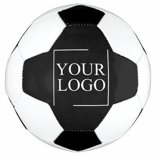 会社名ロゴの追加の会社プロフェッショナル文字 サッカーボール (正面)