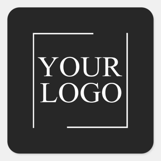 会社名ロゴの追加の会社プロフェッショナル文字 スクエアシール (正面)