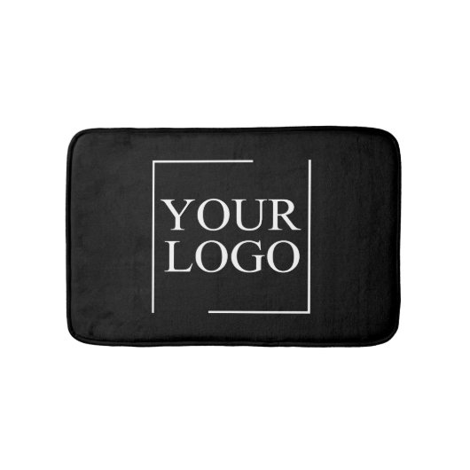 会社名ロゴの追加の会社プロフェッショナル文字 バスマット (正面)