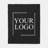 会社名ロゴの追加の会社プロフェッショナル文字 フリースブランケット (正面)