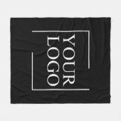 会社名ロゴの追加の会社プロフェッショナル文字 フリースブランケット (正面(横))