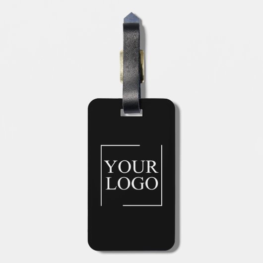 会社名ロゴの追加の会社プロフェッショナル文字 ラゲッジタグ (裏面縦)
