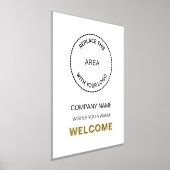 会社名ロゴウェルカムルーリ実在ー 箔ポスター (レイダウン)