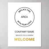 会社名ロゴウェルカムルーリ実在ー 箔ポスター (正面)