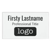 会社名ロゴ名プロフェッショナル名 名札 (正面)