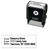 会社名ロゴ差出人住所はっきりしたフォント セルフインキングスタンプ (インサイチュ)