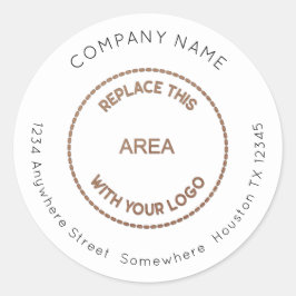 会社名ロゴ差出人住所 ラウンドシール