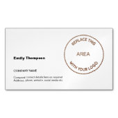 会社名ロゴ白 マグネット名刺 (正面)